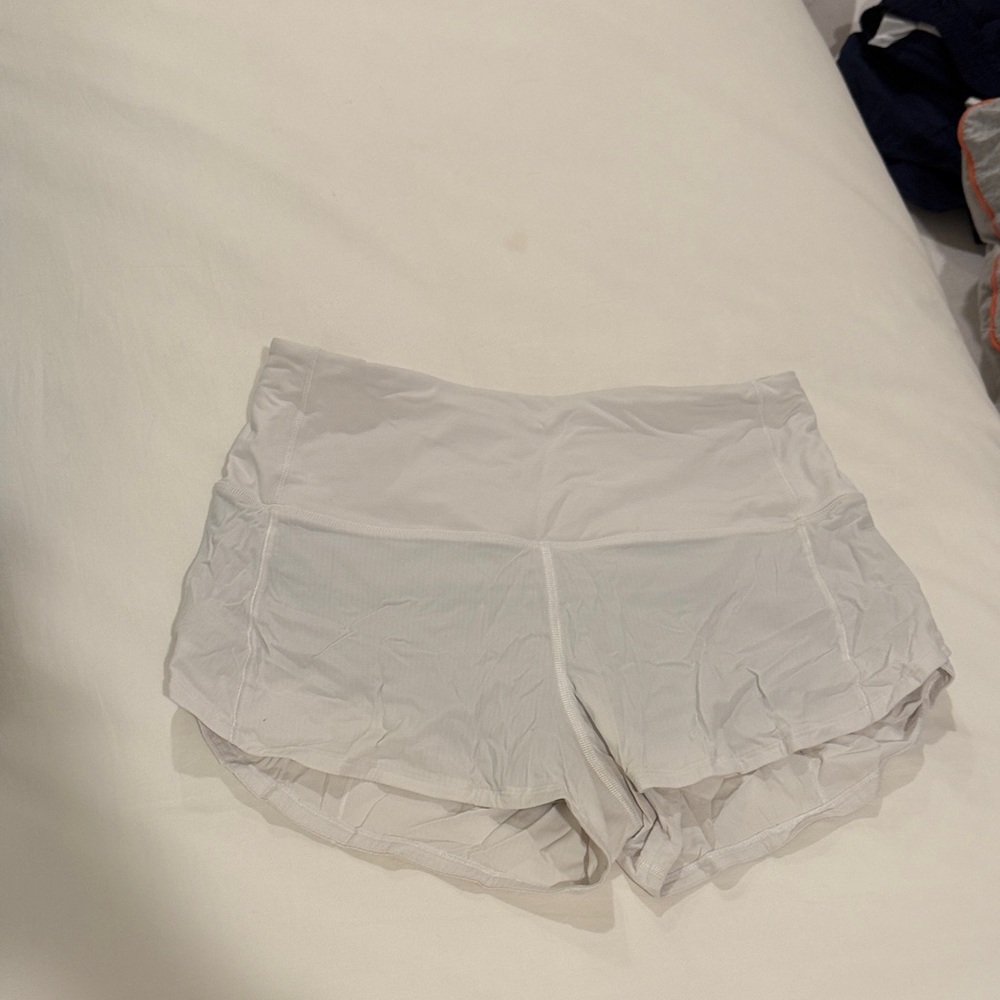 Lululemon Speed Up high waisted White Athletic Shorts